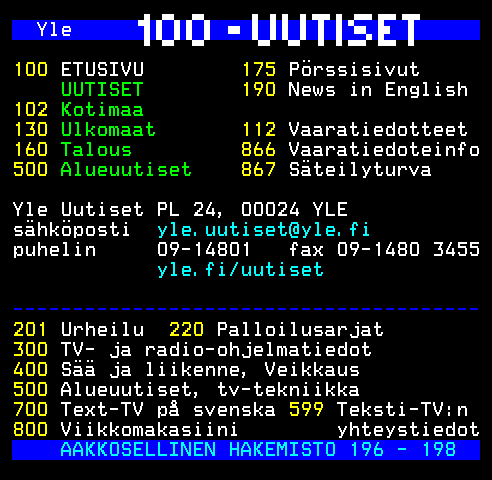 Teksti-TV sivu 101