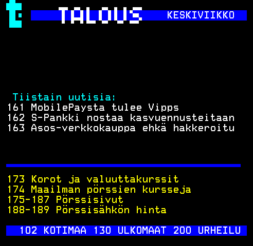 Teksti-TV sivu 160