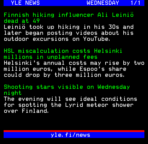 Teletext page 191