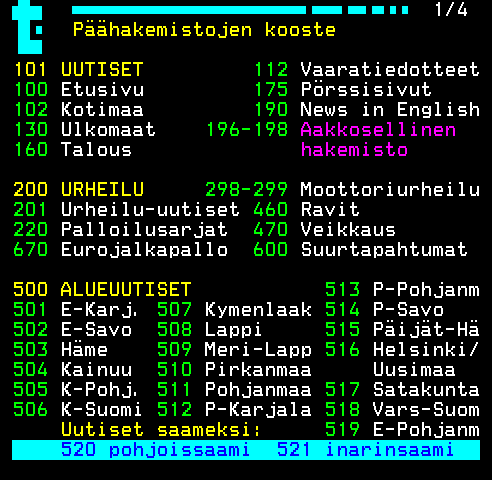 Teletext page 199