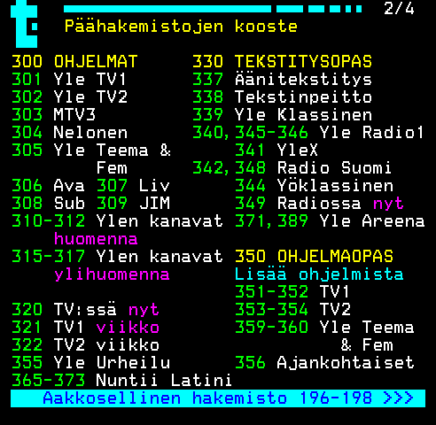 Teletext page 199