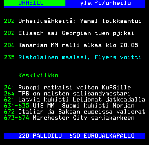 Teletext page 201