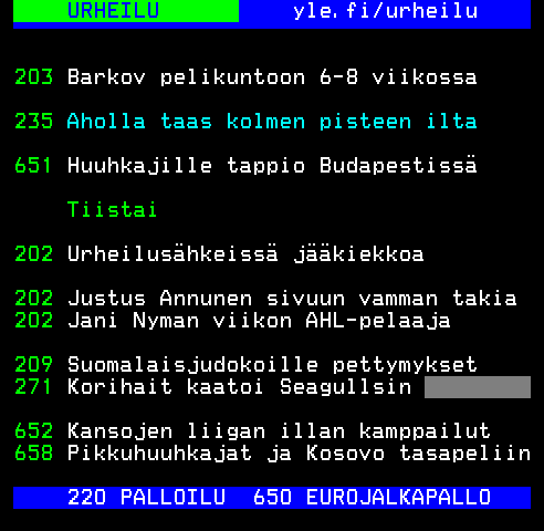Teksti-TV sivu 201
