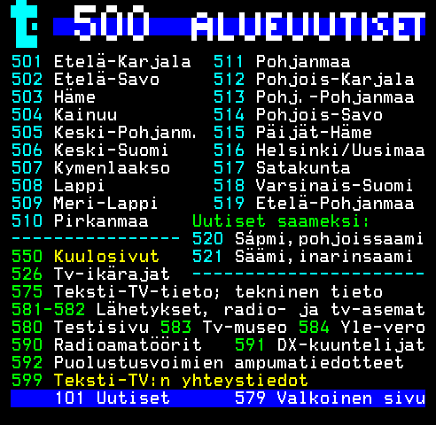 Teksti-TV sivu 500