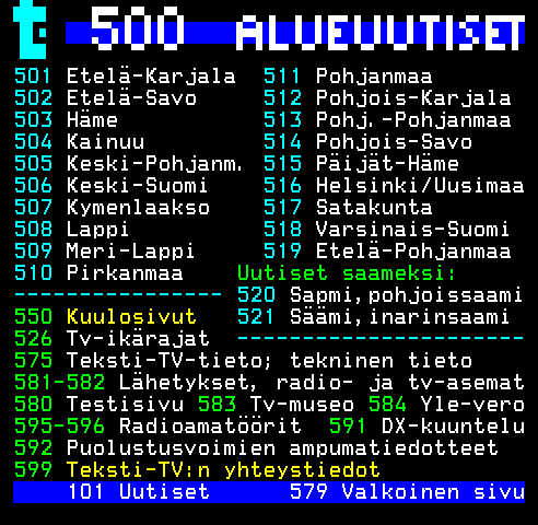 Teksti-TV sivu 500