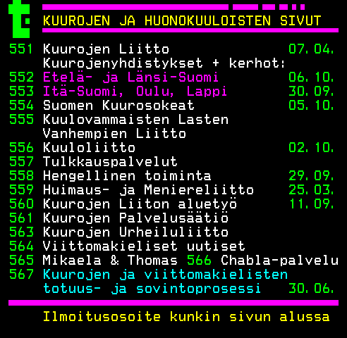 Teksti-TV sivu 550
