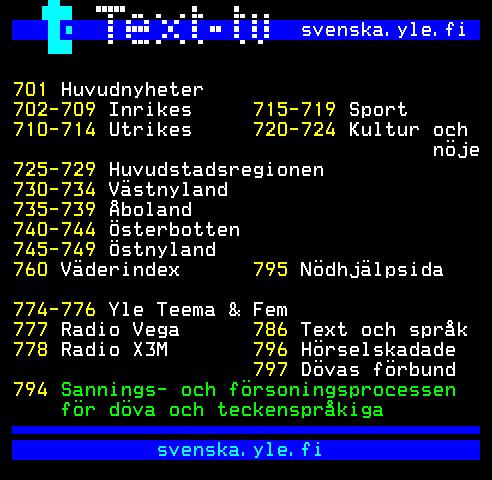 Teksti-TV sivu 700